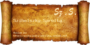 Szihelszky Sarolta névjegykártya